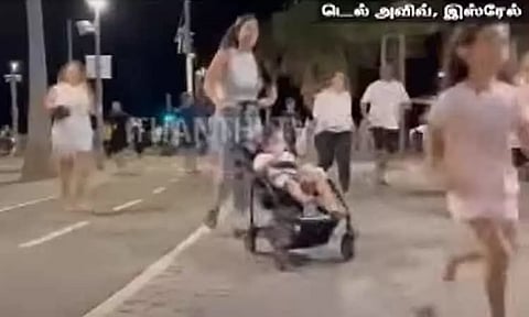 டெல் அவிவ் நகரில் நள்ளிரவில் சைரன் எச்சரிக்கை; ராக்கெட் தாக்குதல் அச்சத்தால் சிதறி ஓடிய பொதுமக்கள்