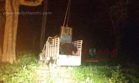 கரடி கூண்டில் சிக்கியது