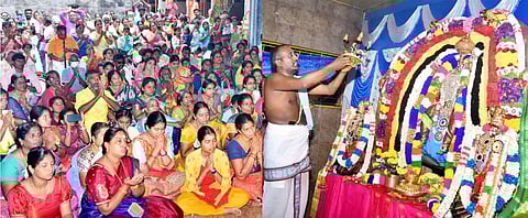 புரட்டாசி 4-வது சனிக்கிழமையையொட்டிபெருமாள் கோவில்களில் சிறப்பு பூஜைஏராளமான பக்தர்கள் சாமி தரிசனம்