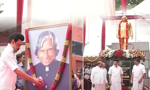 அண்ணா பல்கலைக்கழக வளாகத்தில் அப்துல் கலாம் சிலையை திறந்துவைத்தார் முதல் அமைச்சர் மு.க.ஸ்டாலின்