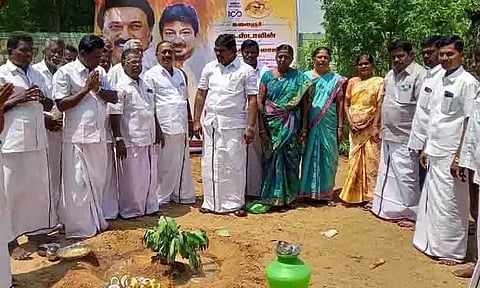 புதிய நாடக மேடை கட்ட பணிகள் தொடக்கம்