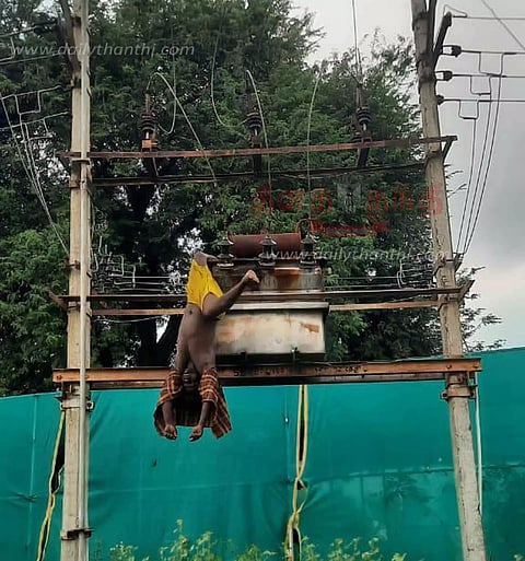 டிரான்ஸ்பார்மரில் ஏறி கோளாறை சரி செய்ய முயன்ற வாலிபர் கருகி சாவு