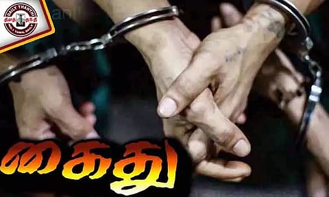 'ஹனிடிராப்' முறையில் பணம் பறிக்க முயன்ற பெண்ணுக்கு செருப்பு மாலை அணிவித்த 13 பேர் கைது