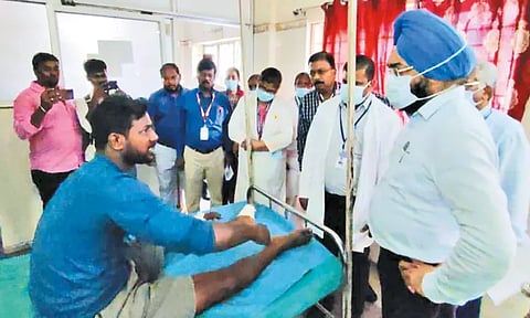 பூந்தமல்லி அரசு ஆஸ்பத்திரியில் சுகாதாரத்துறை செயலாளர் ஆய்வு