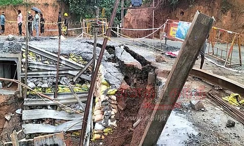 தேசிய நெடுஞ்சாலை பாலத்தில் விரிசல்