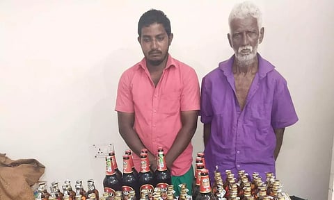 170 மது பாட்டில்களை கடத்திய 2 பேர் கைது