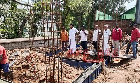 காரியாபட்டி பஸ் நிலைய விரிவாக்க பணிகள் மும்முரம்