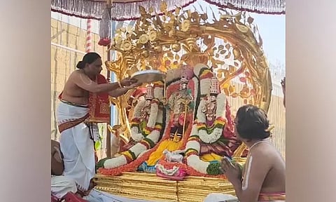 திருப்பதி பிரம்மோற்சவ விழாவின் 4-ம் நாள்: கல்ப விருட்ச வாகனத்தில் மலையப்ப சாமி வீதி உலா