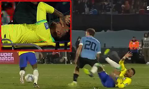 உலக கோப்பை தகுதிச் சுற்றில் பலத்த காயமடைந்த நெய்மர்.. பிரேசில் அணிக்கு பின்னடைவு