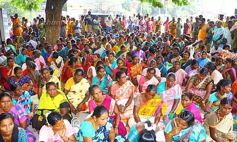 தூய்மை பணியாளர்கள் வேலை நிறுத்த போராட்டம்