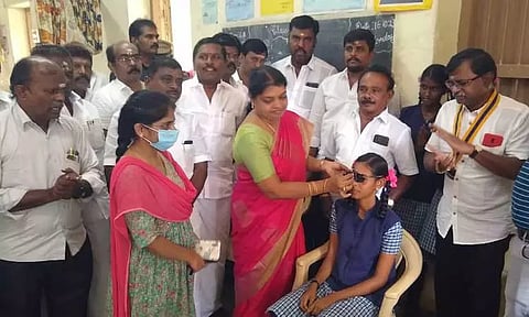 அரசு பெண்கள் மேல்நிலைப் பள்ளியில்கண் சிகிச்சை முகாம்