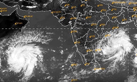 தென்மேற்கு அரபிக் கடலில் மையம் கொண்டுள்ள 'தேஜ்' தீவிர புயலாக வலுப்பெற்றது.!