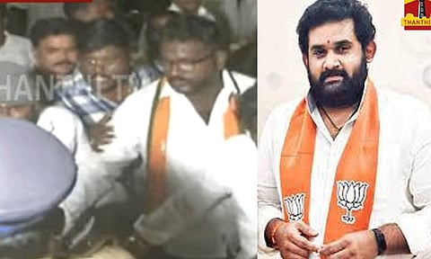 பாஜக கொடிக்கம்பம் அகற்றப்பட்ட விவகாரம், பாஜக நிர்வாகி அமர் பிரசாத் ரெட்டி கைது