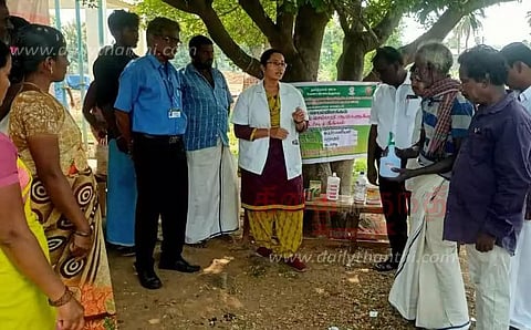 வெள்ளாடுகள் குடற்புழு நீக்க செயல் விளக்க முகாம்