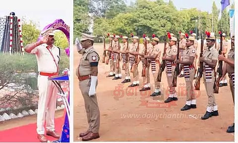 போலீசார் நினைவேந்தல் அணிவகுப்பு