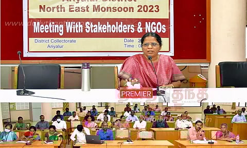 வடகிழக்கு பருவமழையையொட்டி வெள்ள பாதிப்புகள் குறித்து பொதுமக்களுக்கு விழிப்புணர்வு; ஆய்வுக்கூட்டத்தில் கலெக்டர் அறிவுறுத்தல்