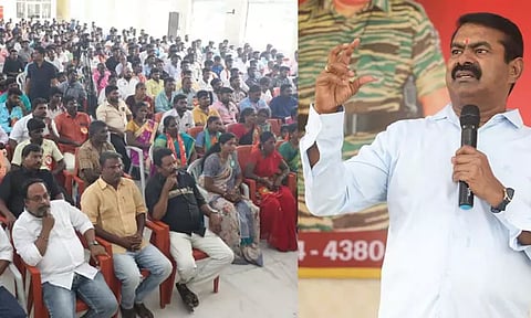 மாற்று சக்தியாக நாம் தமிழர் கட்சியை மக்கள் பார்க்கிறார்கள்:தமிழக மக்கள் மீது பா.ஜ.க.வுக்கு அக்கறை இல்லை; கள்ளக்குறிச்சியில் ஒருங்கிணைப்பாளர் சீமான் பேட்டி