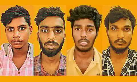 குற்ற வழக்குகளில் பறிமுதல் செய்யப்பட்ட வாகன டயர்களை திருடிய 4 பேர் கைது