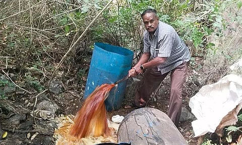 கல்வராயன்மலையில் 600 லிட்டர் சாராய ஊறல் அழிப்பு