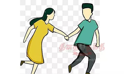 கள்ளக்காதலனுடன் பெண் ஓட்டம்