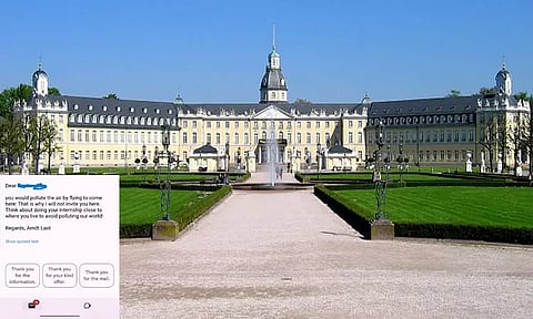 பயிற்சி படிப்புக்கு விண்ணப்பித்த இந்திய மாணவர் - சர்ச்சைக்குரிய வகையில் பதிலளித்த ஜெர்மனி பேராசிரியர்