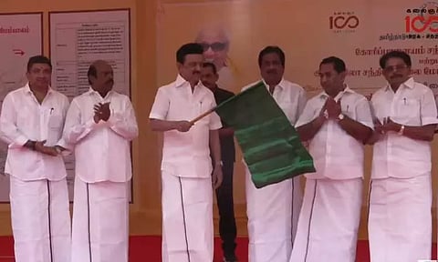 மதுரையில் மேம்பால கட்டுமான பணிகளை தொடங்கி வைத்தார் முதல்-அமைச்சர் மு.க.ஸ்டாலின்