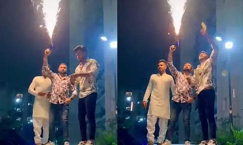 சாலையில் பணத்தை வீசி இளைஞர்கள் பிறந்தநாள் கொண்டாட்டம்: 3 பேரை கைது செய்த போலீசார்..!