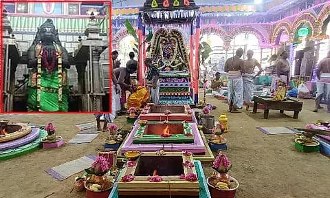 நாமக்கல் ஆஞ்சநேயர் கோவிவில் நாளை மகா கும்பாபிஷேகம்