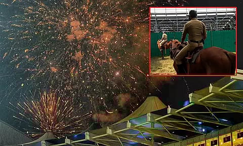 உலக கோப்பை கிரிக்கெட்; பட்டாசு வெடித்த அதிர்ச்சியில் உயிரிழந்த போலீஸ் குதிரை