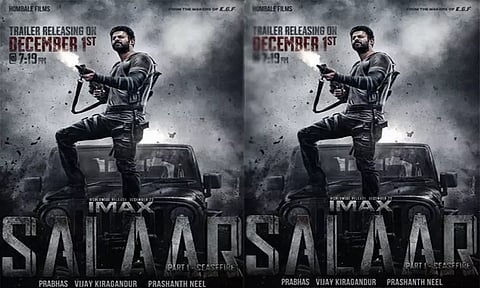 'சலார்' படத்தின் டிரெய்லர் டிசம்பர் 1ம் தேதி வெளியாகும் - படக்குழு அறிவிப்பு