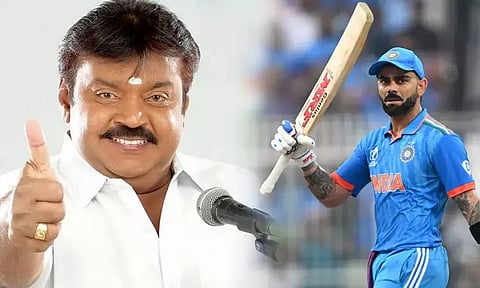 'ஒட்டுமொத்த இந்தியர்களும் பெருமை கொள்ளும் தருணம்' - விராட் கோலிக்கு விஜயகாந்த் வாழ்த்து