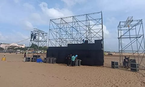 உலகக்கோப்பை கிரிக்கெட் இறுதி போட்டி: சென்னை மெரினா கடற்கரையில் இன்று நேரடி ஒளிபரப்பு