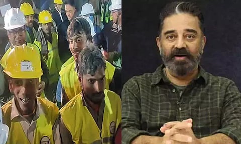 சுரங்கத்தொழிலாளர்கள் 41 பேரும் தீங்கில்லாமல் மீட்கப்பட்டது பெரிய ஆறுதலைத் தருகிறது - கமல்ஹாசன்