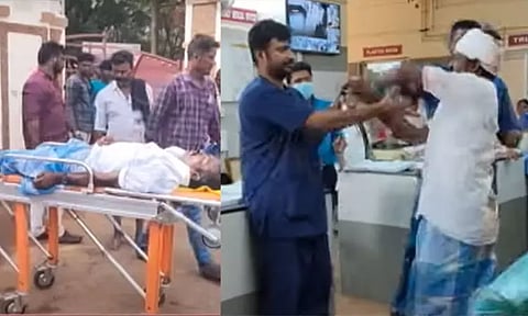 சிகிச்சை அளித்த மருத்துவரை மதுபோதையில் தாக்கிய நபர் - மருத்துவமனையில் பரபரப்பு