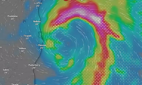 சென்னைக்கு 150 கி.மீ. தொலைவில் 'மிக்ஜம்' புயல்..!!
