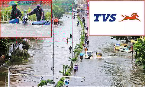 மழையால் வாகனம் பழுதடைந்துவிட்டதா..? கவலை வேண்டாம்: டி.வி.எஸ். நிறுவனத்தின் குட் நியூஸ்