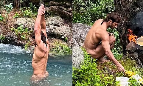 இமயமலைப் பகுதியில் நிர்வாணமாக 10 நாட்கள்.. புகைப்படத்தை வெளியிட்டு சர்ச்சையை கிளப்பிய பாலிவுட் நடிகர்...!