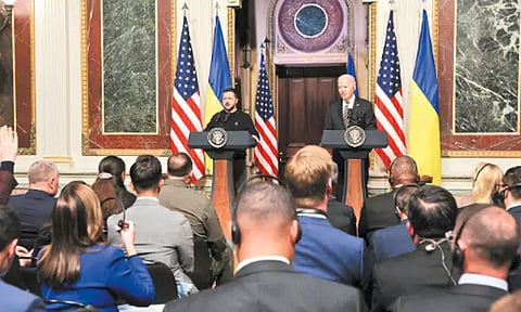 கூடுதல் நிதி வேண்டும்: அமெரிக்க நாடாளுமன்றத்தில் உரையாற்றிய உக்ரைன் அதிபர் கோரிக்கை