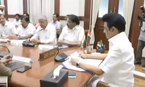 முதல்-அமைச்சர் மு.க.ஸ்டாலினுடன் மத்தியக் குழு ஆலோசனை