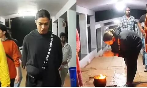 திருப்பதிக்கு மலையேறி வந்து சாமி தரிசனம் செய்த நடிகை தீபிகா படுகோன்