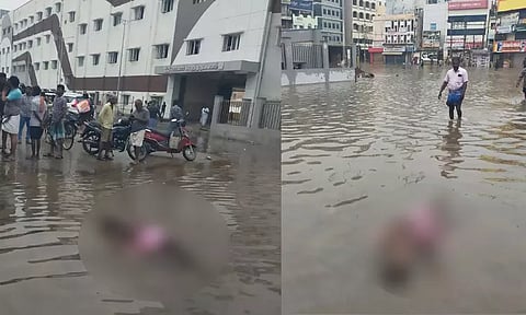 திருநெல்வேலி சந்திப்பு பஸ் நிலையத்தில் வெள்ளநீரில் மிதந்த ஆண் சடலம் - அதிர்ச்சி சம்பவம்