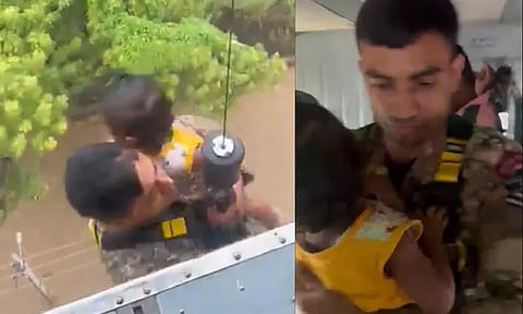 ரெயில் நிலையத்தில் சிக்கி தவித்த ஒன்றரை வயது குழந்தை மீட்பு... பாதுகாப்பு அமைச்சகம் வெளியிட்ட நெகிழ்ச்சி வீடியோ