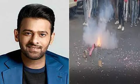 பிரபாஸ் ரசிகர்கள் பட்டாசு வெடித்து உற்சாகம்