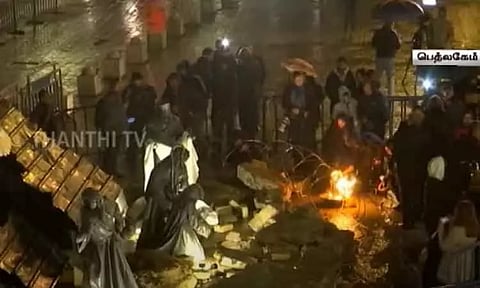 காசா மக்களுக்கு ஆதரவாக பெத்லகேம் நகரில் கிறிஸ்துமஸ் கொண்டாட்டங்களை புறந்தள்ளிய பாலஸ்தீன கிறிஸ்தவர்கள்!