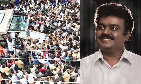 மறைந்த தேமுதிக தலைவர் விஜயகாந்திற்கு நாளை மதியம் 1 மணிக்கு இறுதி ஊர்வலம்