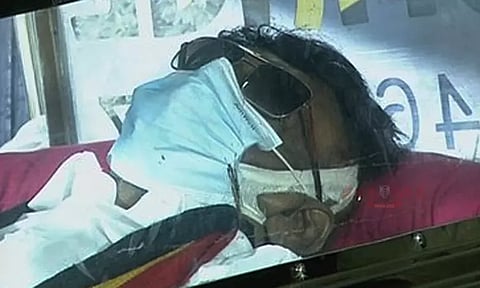 பொதுமக்கள் அஞ்சலிக்காக தீவுத்திடலுக்கு கொண்டு செல்லப்படும் விஜயகாந்தின் உடல்