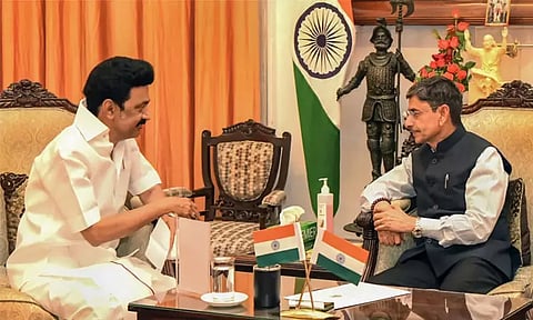 கவர்னர் ஆர்.என்.ரவியுடன் முதல்-அமைச்சர் மு.க.ஸ்டாலின் சந்திப்பு