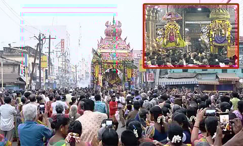 மீனாட்சி அம்மன் கோவிலில் அஷ்டமி சப்பர விழா - ஆயிரக்கணக்கான பக்தர்கள் சாமி தரிசனம்!