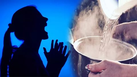 கண்ணை மறைத்த கள்ளக்காதல் மோகம்: பெற்ற மகள் மீது வெந்நீர் ஊற்றிய கொடூர தாய்