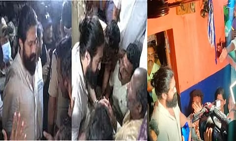 பேனர் வைக்கும்போது மின்சாரம் தாக்கி உயிரிழந்த ரசிகர்களின் குடும்பத்தினரை நேரில் சந்தித்து நடிகர் யாஷ் ஆறுதல்